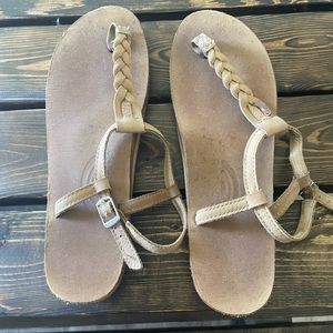 RAINBOW SANDALS T STREET SINGLE LAYER CENTER BRAID ANKLE STRAP